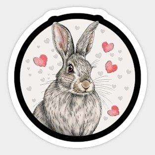 Rabbit Lover Design Sticker